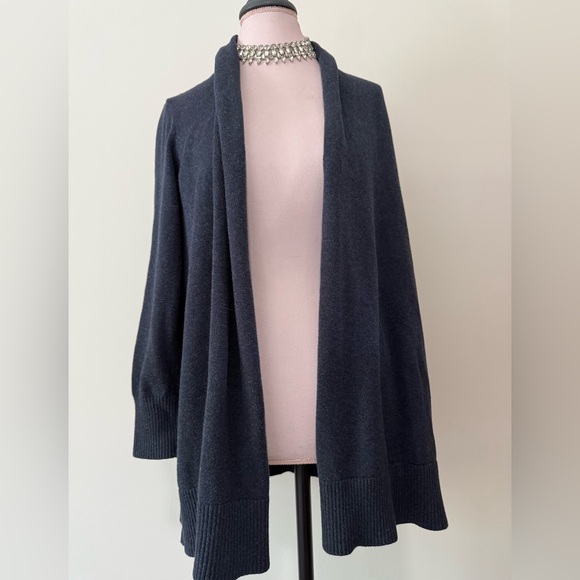 CAbi Sweaters - CABI “Victoria” navy blue 100% cotton cardigan sweater in size medium